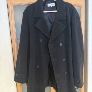 Calvin Klein Men's Classic Black Pea Coat